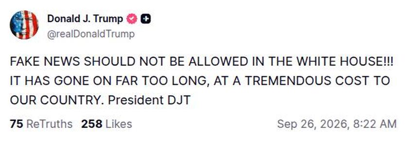 Post preview from Donald Trump