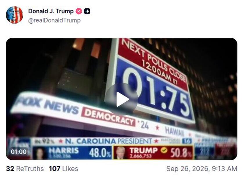 Post preview from Donald Trump