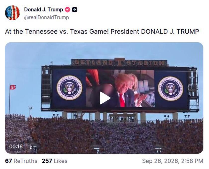 Post preview from Donald Trump
