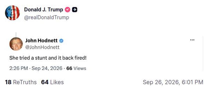 Post preview from Donald Trump