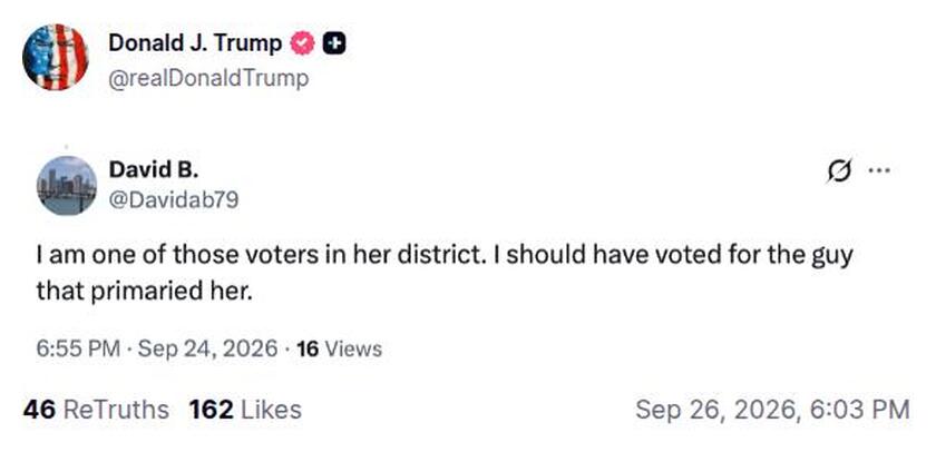 Post preview from Donald Trump