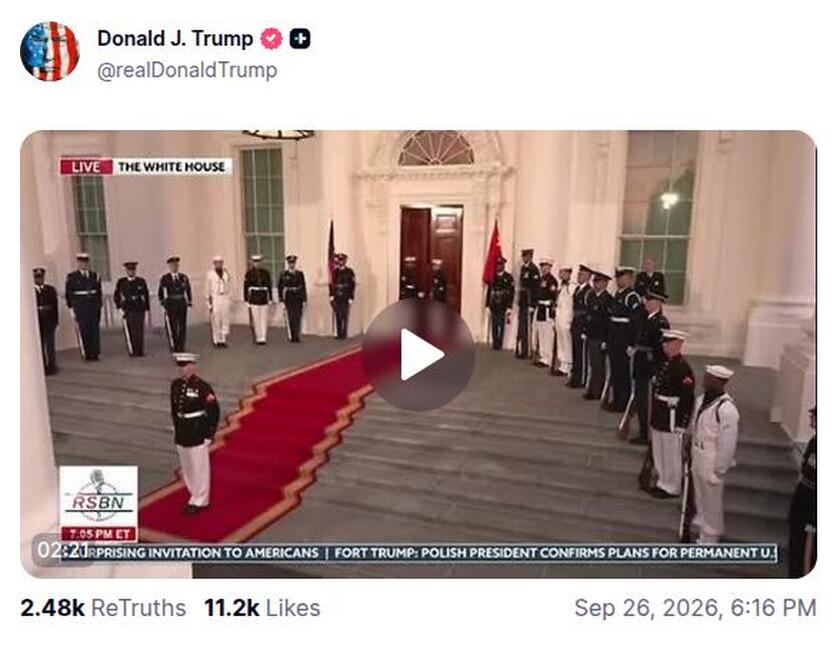 Post preview from Donald Trump