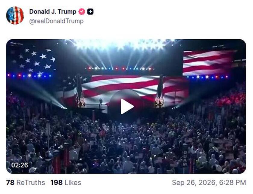 Post preview from Donald Trump