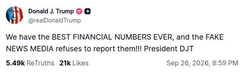Post preview from Donald Trump