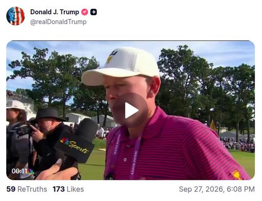 Post preview from Donald Trump