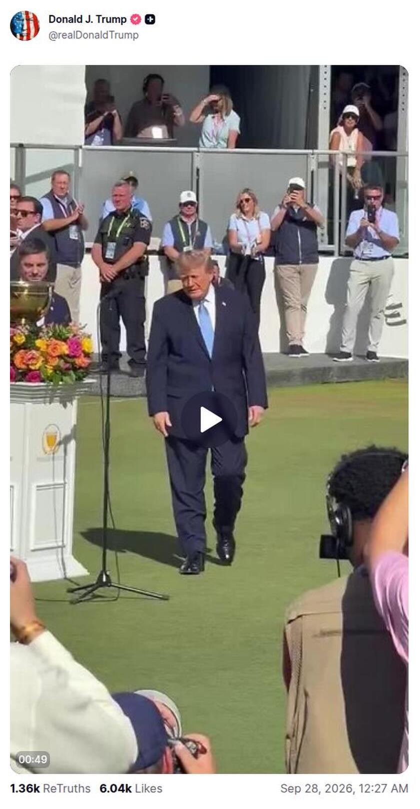 Post preview from Donald Trump