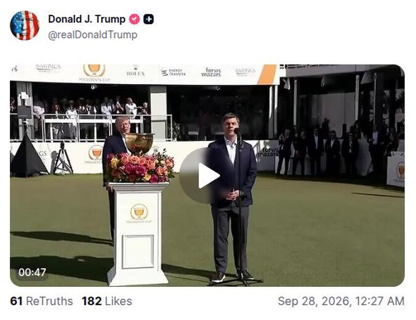 Post preview from Donald Trump