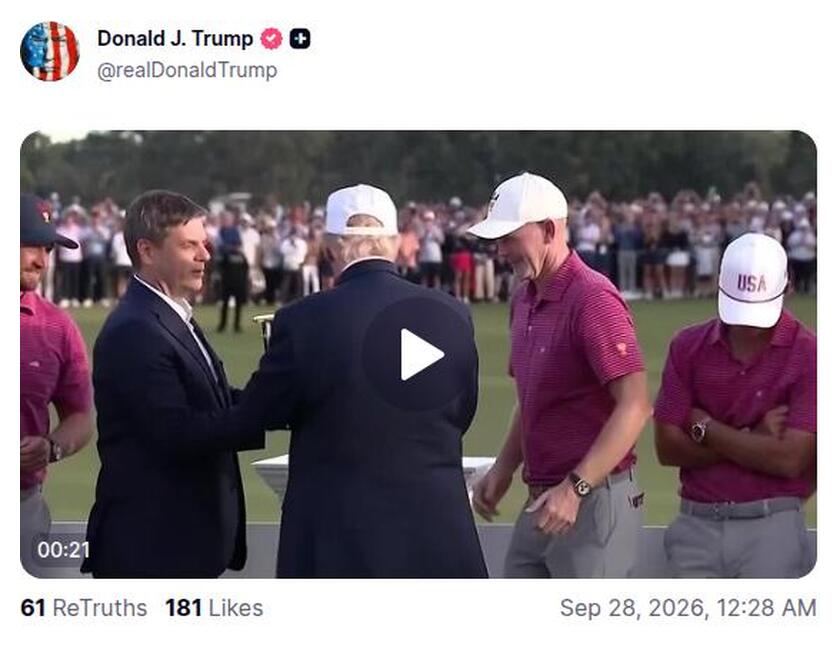 Post preview from Donald Trump