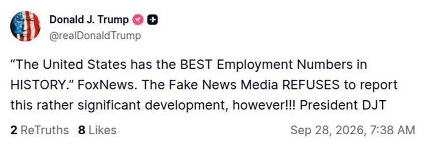Post preview from Donald Trump
