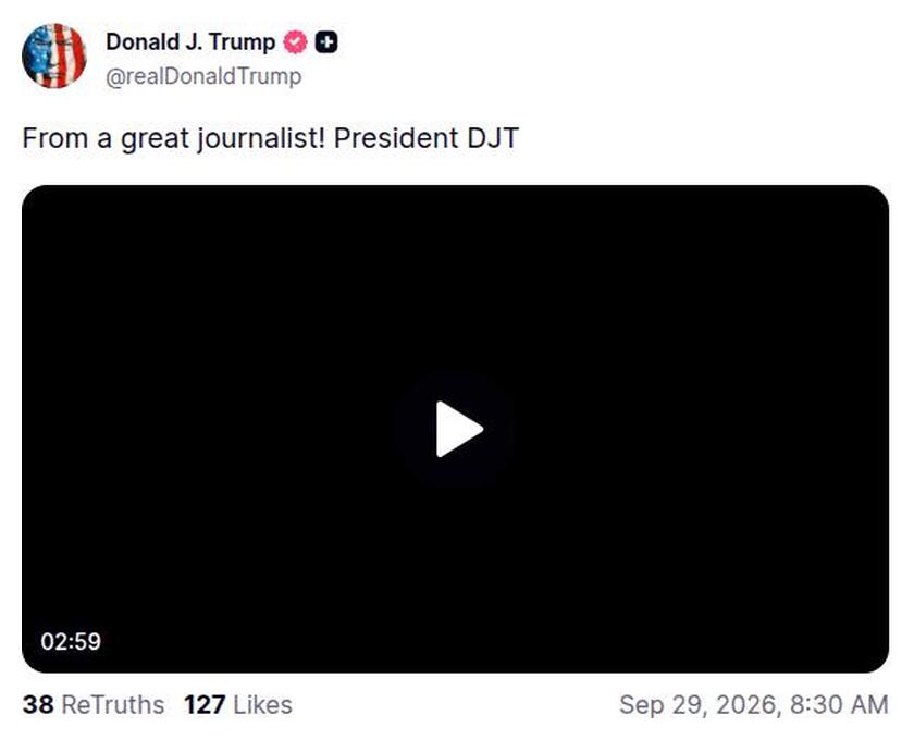 Post preview from Donald Trump
