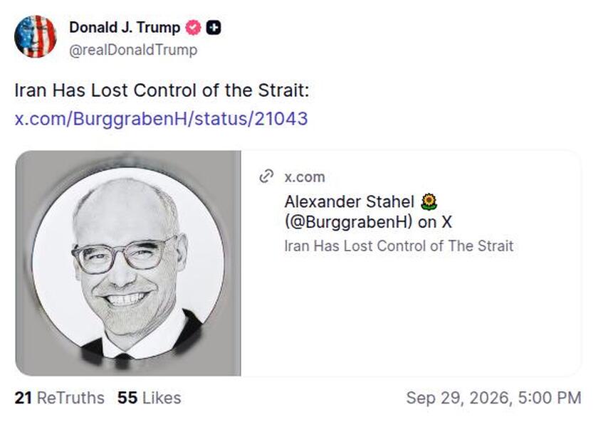 Post preview from Donald Trump