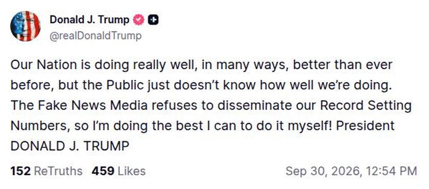 Post preview from Donald Trump