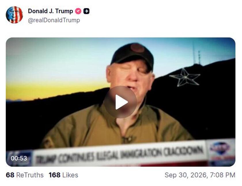 Post preview from Donald Trump