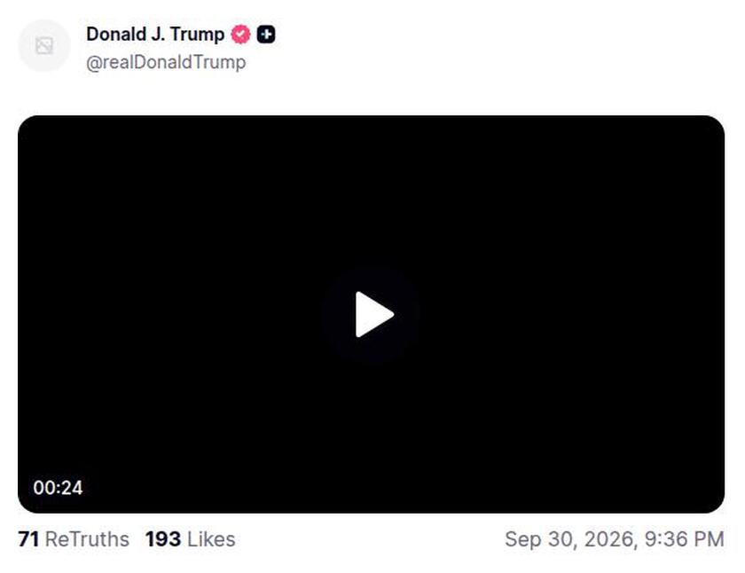Post preview from Donald Trump