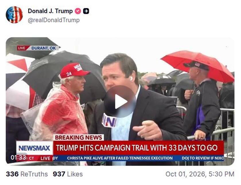 Post preview from Donald Trump