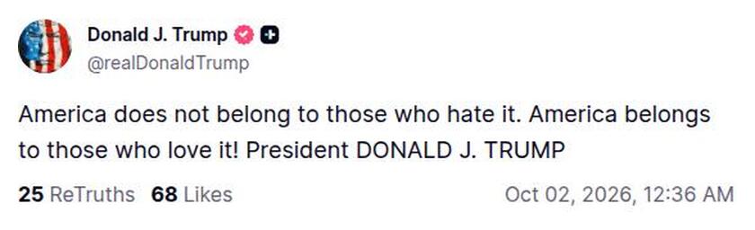 Post preview from Donald Trump