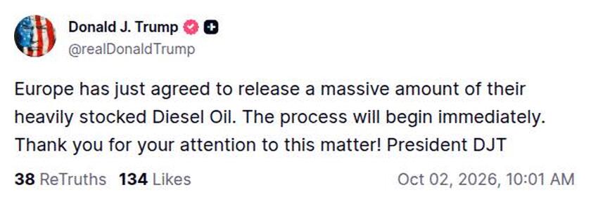 Post preview from Donald Trump