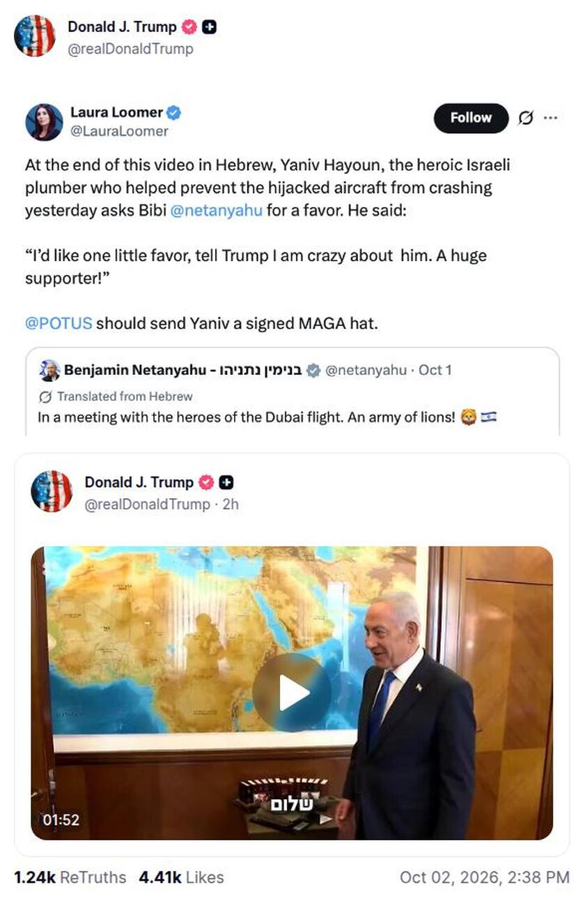 Post preview from Donald Trump