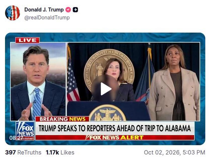 Post preview from Donald Trump