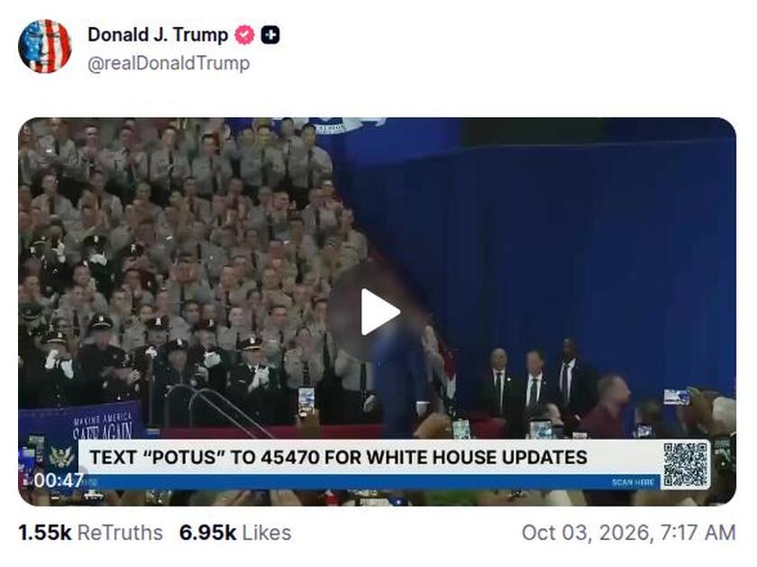 Post preview from Donald Trump