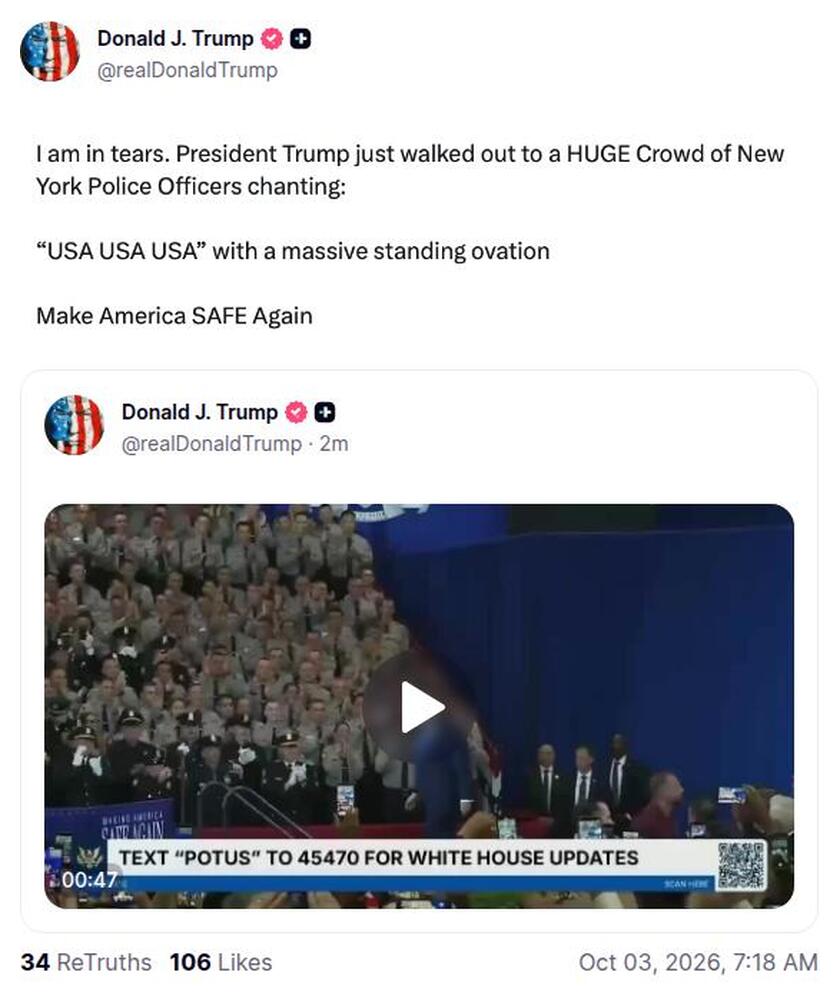 Post preview from Donald Trump