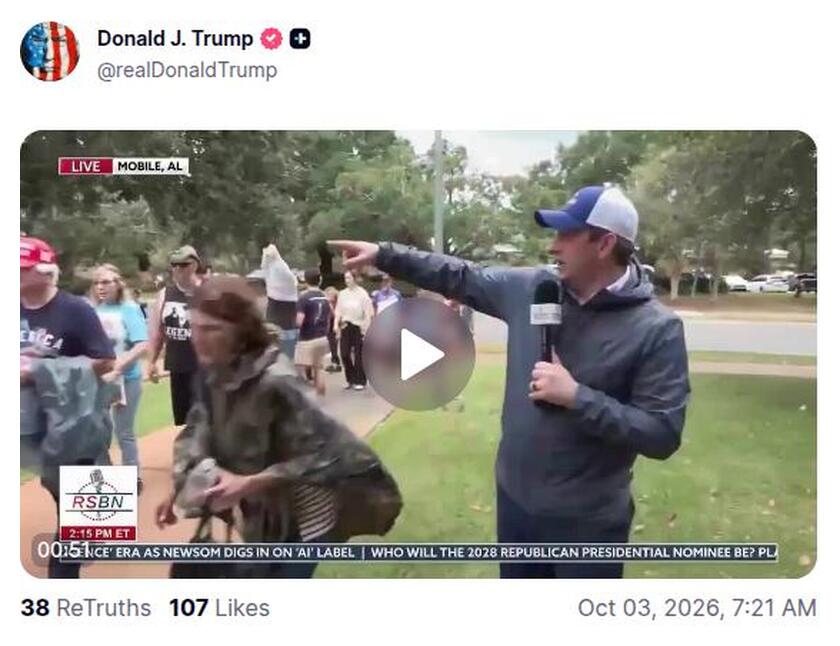 Post preview from Donald Trump