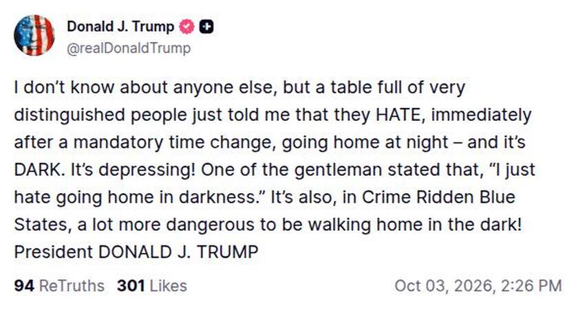 Post preview from Donald Trump