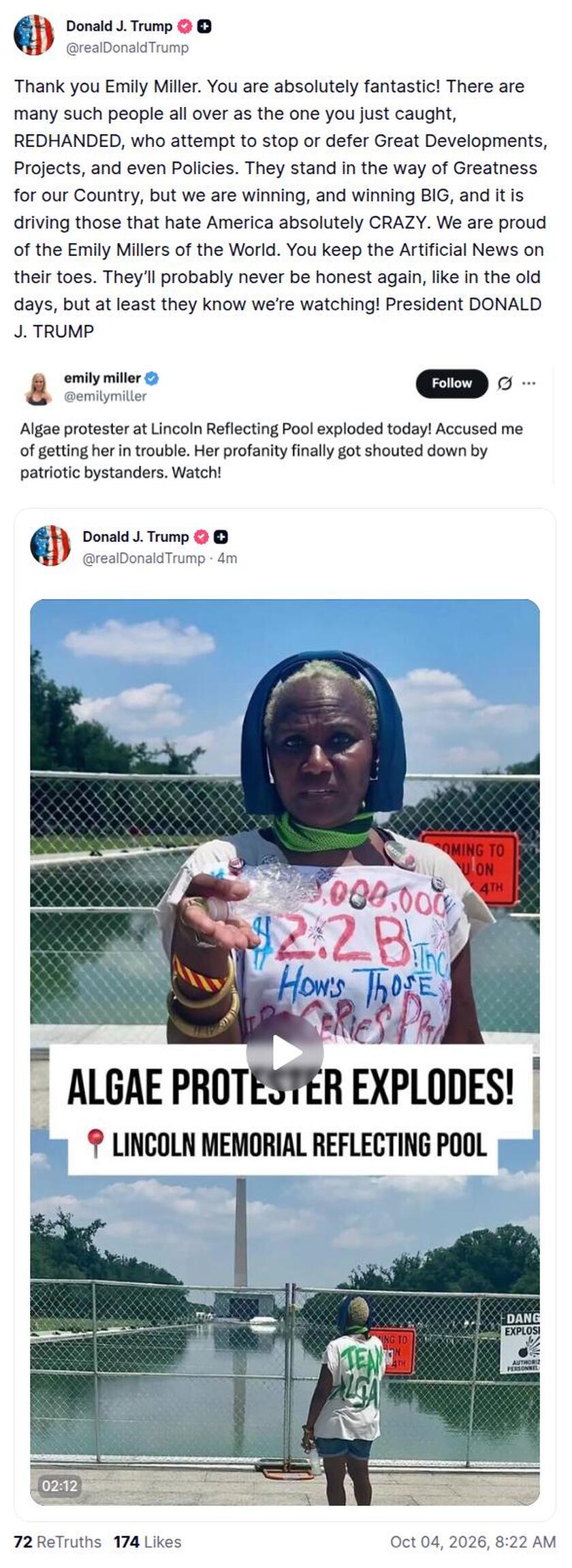 Post preview from Donald Trump
