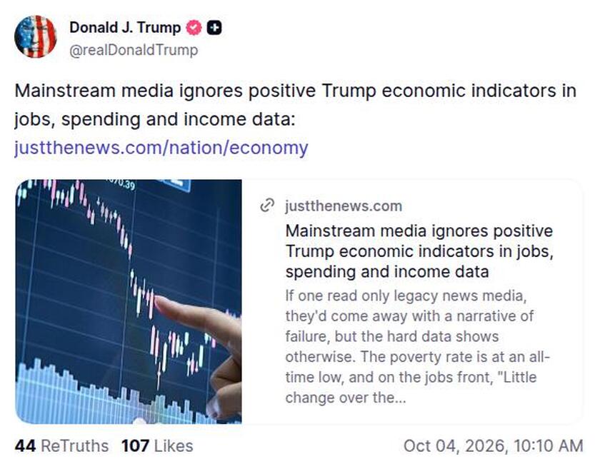 Post preview from Donald Trump