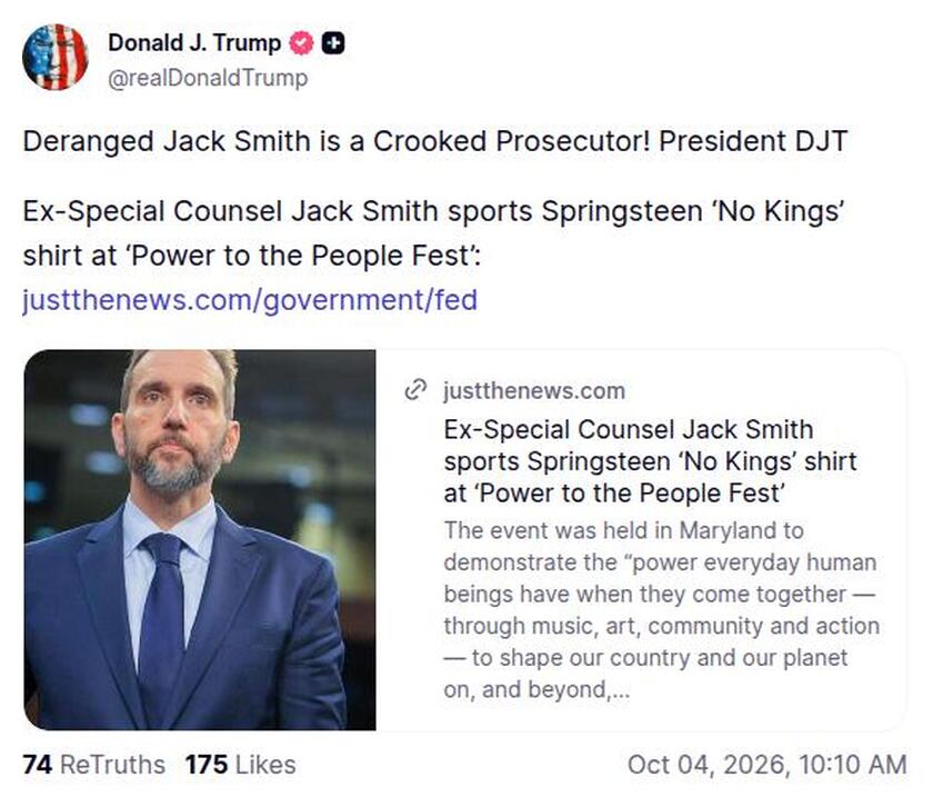 Post preview from Donald Trump