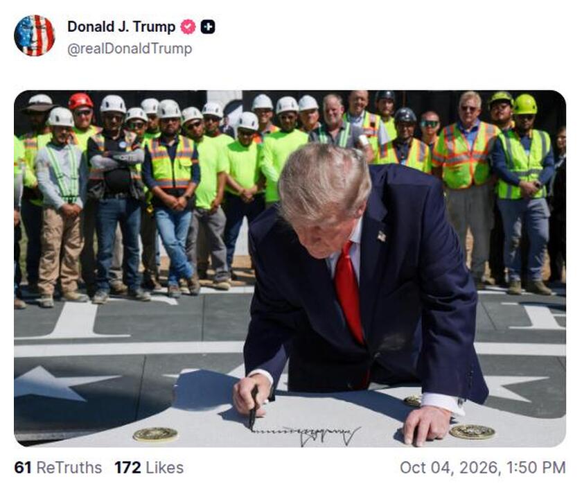 Post preview from Donald Trump