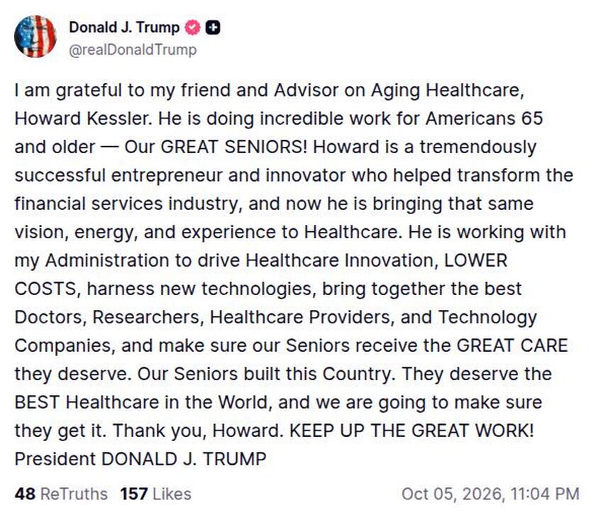 Post preview from Donald Trump