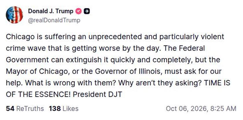 Post preview from Donald Trump