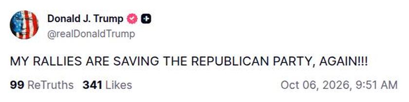 Post preview from Donald Trump