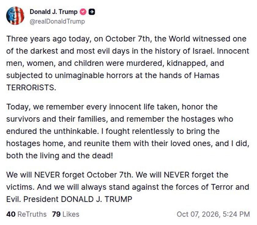 Post preview from Donald Trump