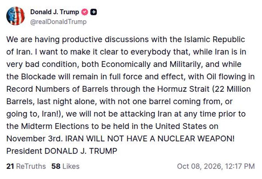Post preview from Donald Trump