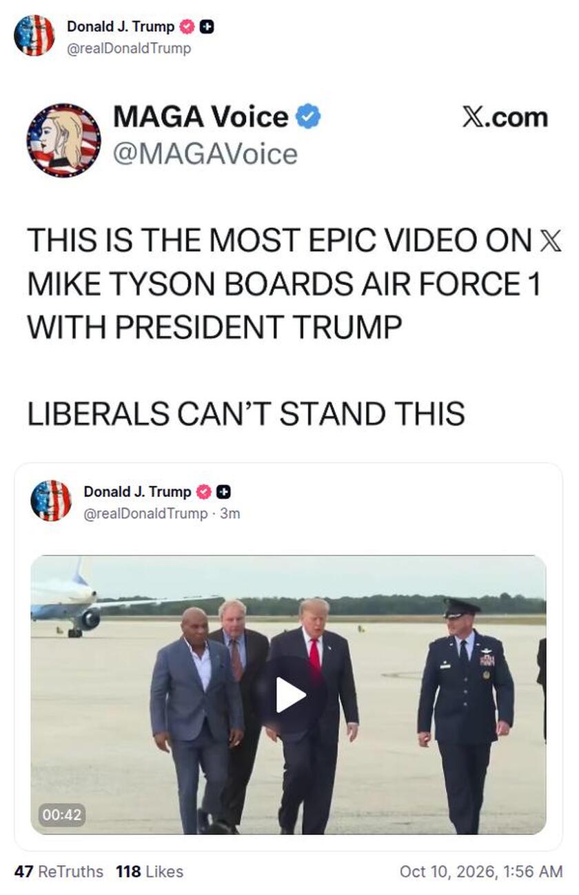 Post preview from Donald Trump