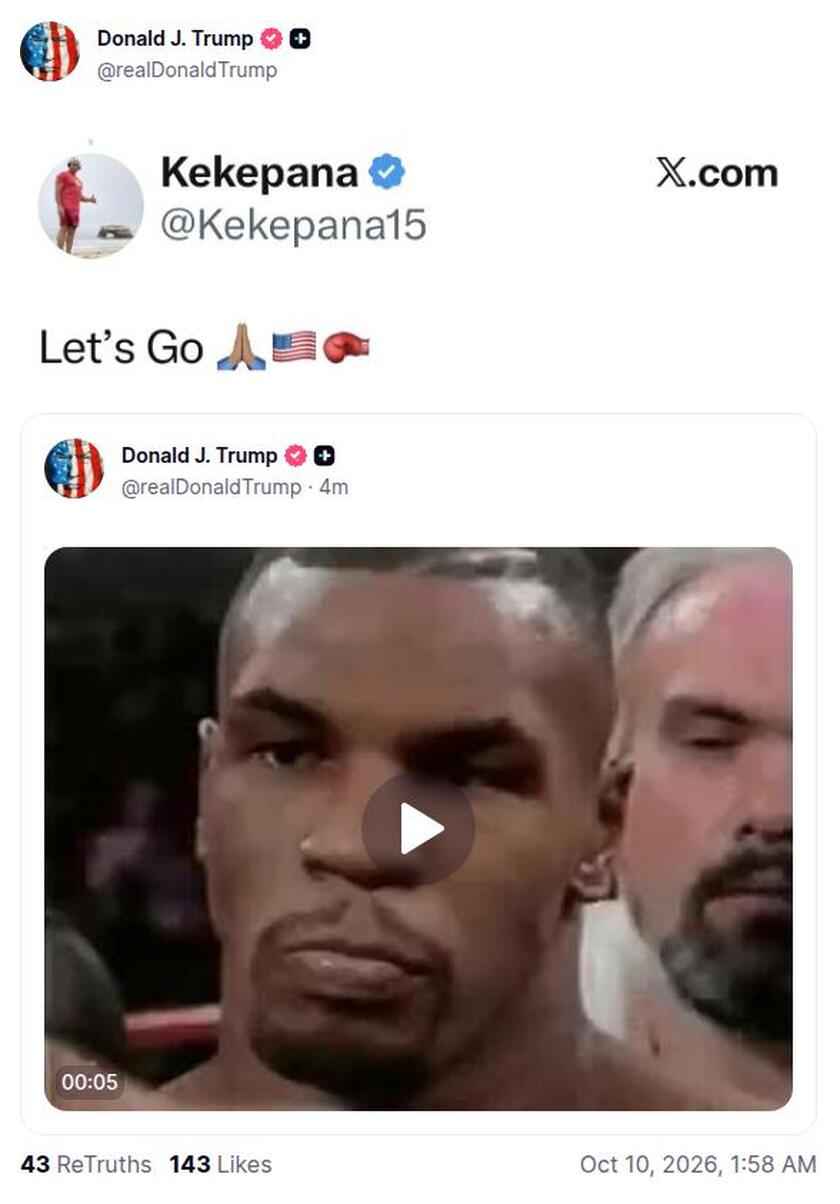Post preview from Donald Trump