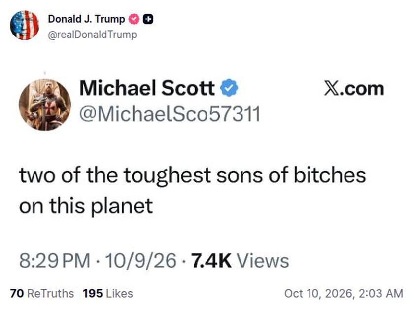 Post preview from Donald Trump
