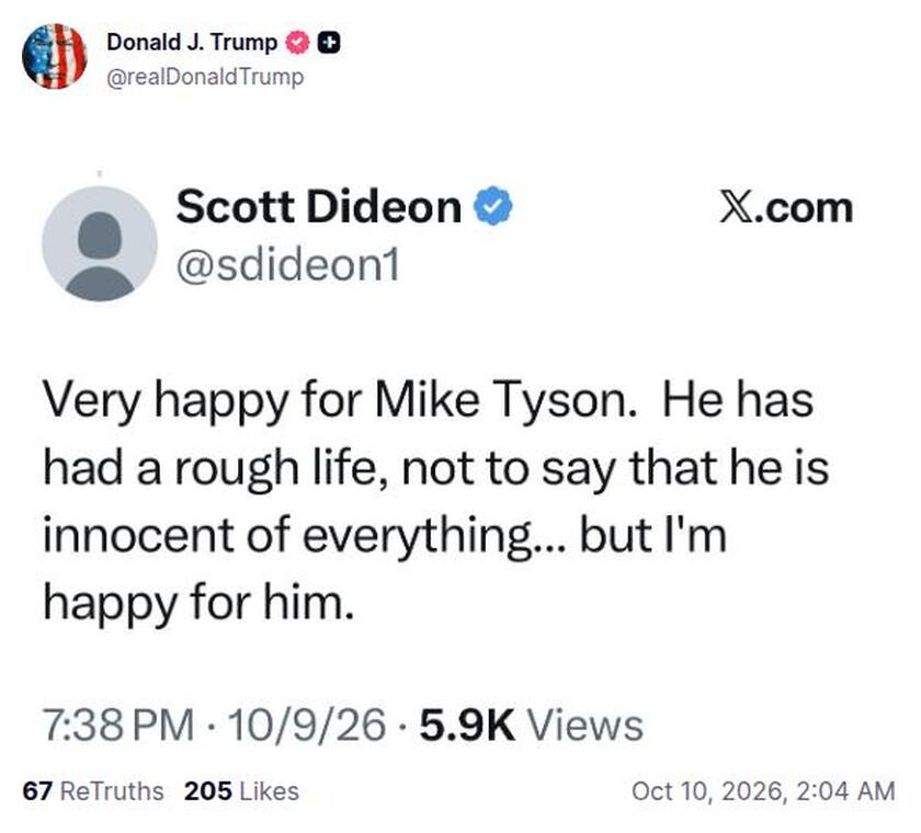 Post preview from Donald Trump