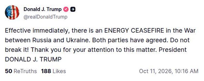 Post preview from Donald Trump