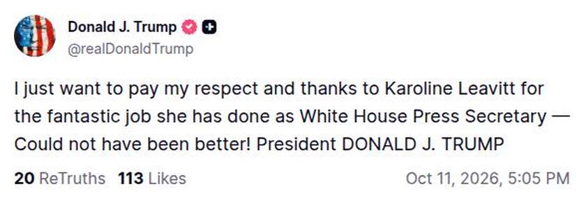 Post preview from Donald Trump