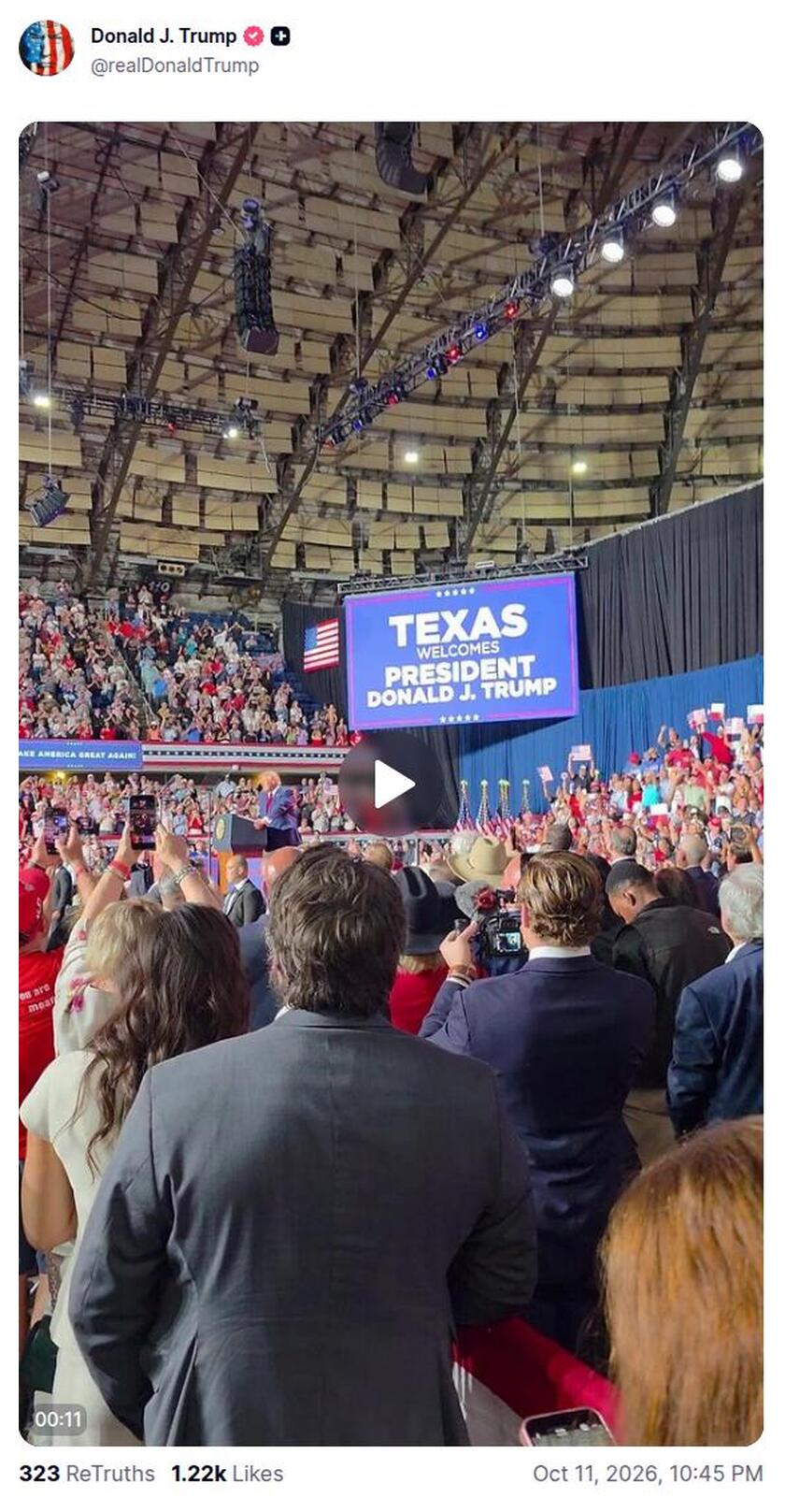 Post preview from Donald Trump