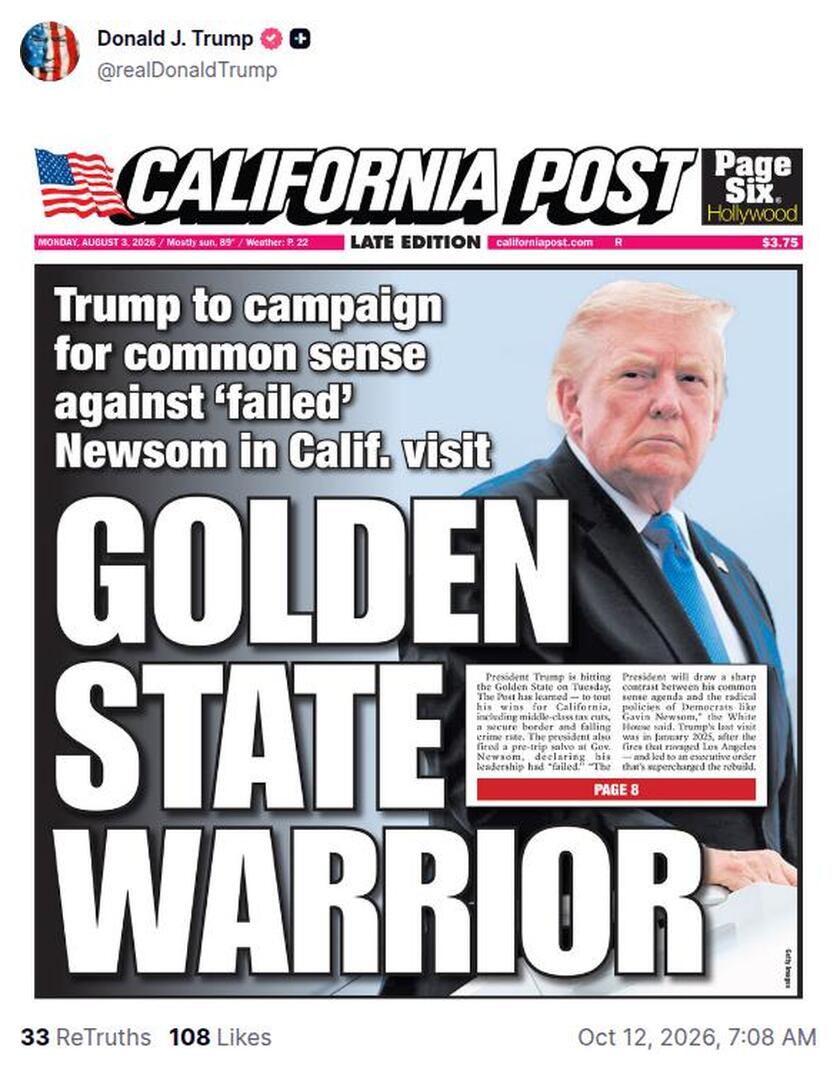Post preview from Donald Trump