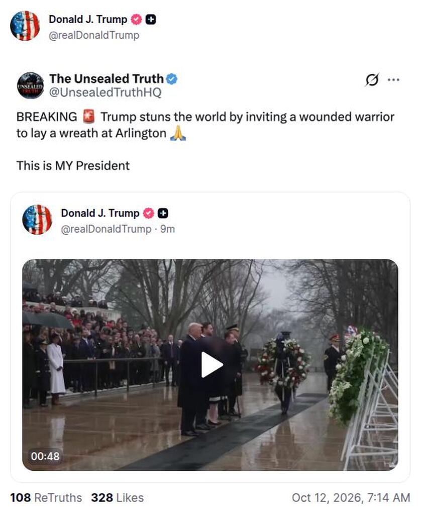 Post preview from Donald Trump