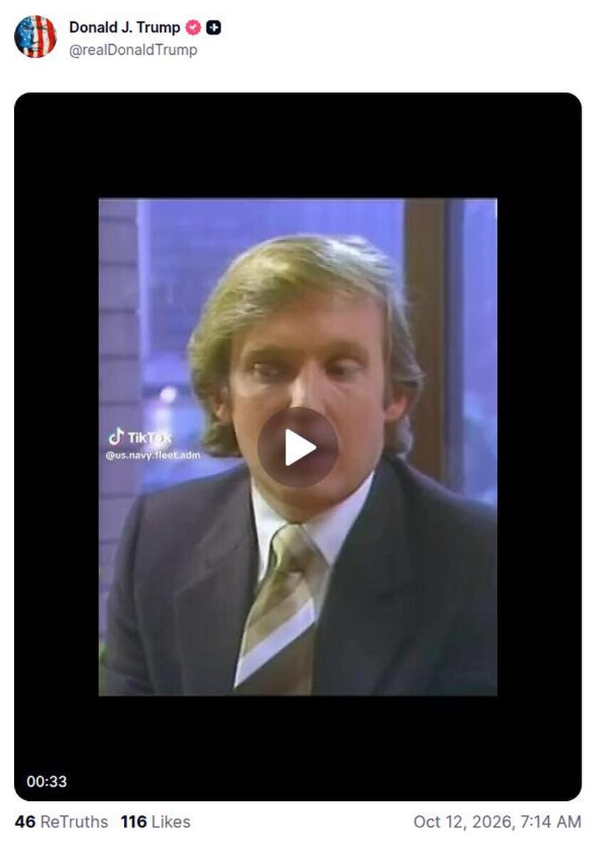 Post preview from Donald Trump