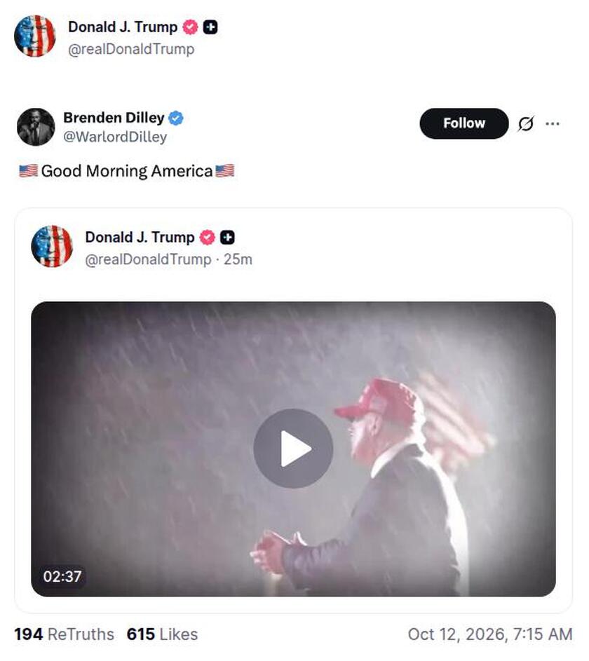 Post preview from Donald Trump