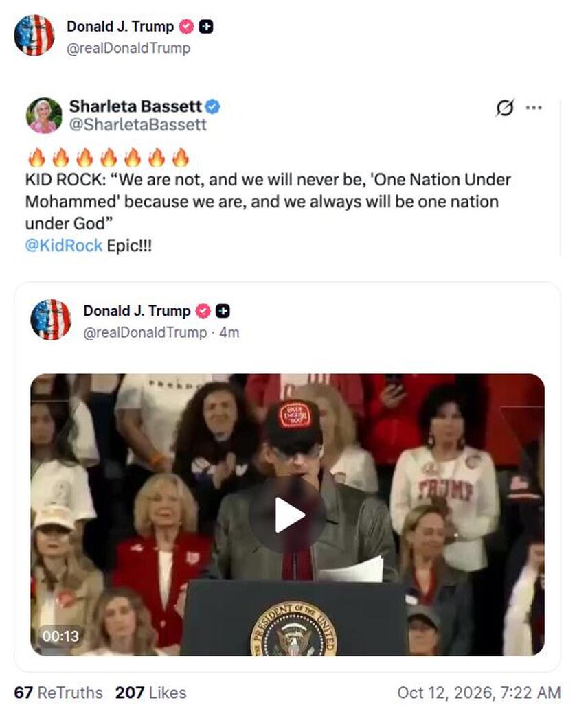 Post preview from Donald Trump