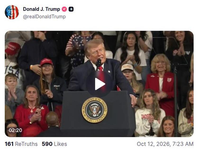 Post preview from Donald Trump