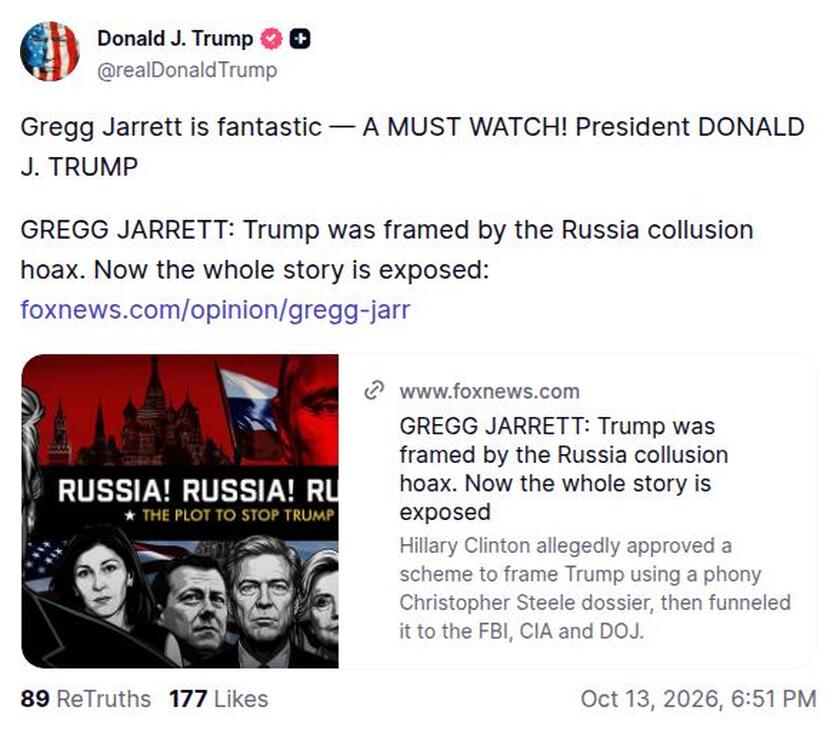Post preview from Donald Trump